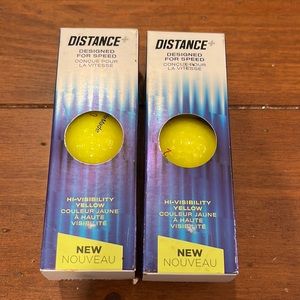 TaylorMade Distance + 6 Golf Balls Designed for Speed Hi-Visibility Yellow